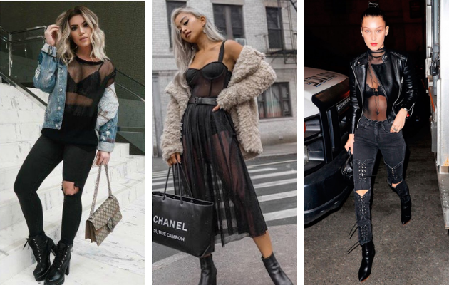 roupas de inverno transparência